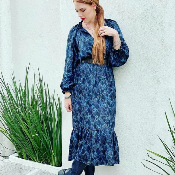 green emerald velvet dress Green Snake Print Dress